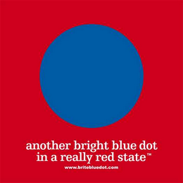 ANOTHER BRIGHT BLUE DOT IN A REALLY RED STATE WWW.BRITEBLUEDOT.COM logo