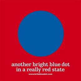 ANOTHER BRIGHT BLUE DOT IN A REALLY RED STATE WWW.BRIGHTBLUEDOT.COM logo