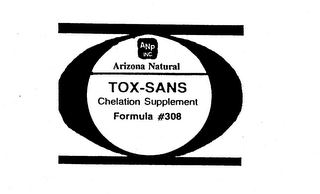 ANP INC ARIZONA NATURAL TOX-SANS CHELATION SUPPLEMENT FORMULA #308 logo