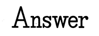 ANSWER logo