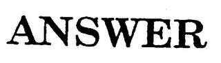 ANSWER logo