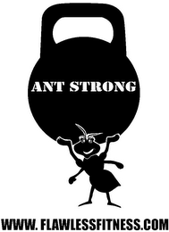 ANT STRONG WWW.FLAWLESSFITNESS.COM logo