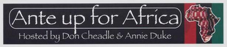 ANTE UP FOR AFRICA HOSTED BY DON CHEADLE & ANNIE DUKE logo