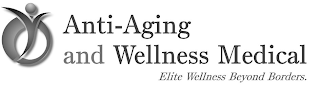 ANTI-AGING AND WELLNESS MEDICAL ELITE WELLNESS BEYOND BORDERS. logo