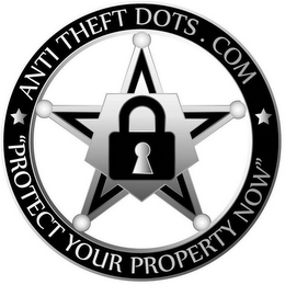 ANTI THEFT DOTS . COM "PROTECT YOUR PROPERTY NOW" logo