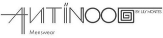 ANTINOO MENSWEAR BY: LILY MONTES logo