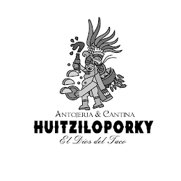 ANTOJERIA & CANTINA HUITZILOPORKY EL DIOS DEL TACO logo