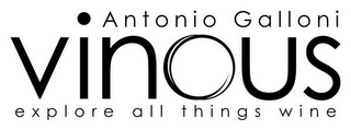 ANTONIO GALLONI VINOUS EXPLORE ALL THINGS WINE logo