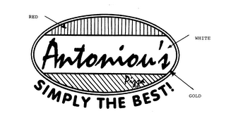 ANTONIOU'S PIZZA SIMPLY THE BEST logo