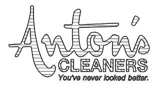 ANTON'S CLEANERS YOU'VE NEVER LOOKED BETTER. logo