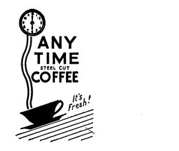 ANY TIME STEEL CUT COFFEE IT'S FRESH logo