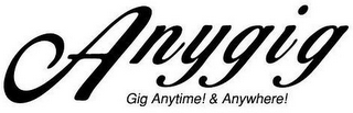 ANYGIG GIG ANYTIME! & ANYWHERE! logo