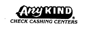 ANYKIND CHECK CASHING CENTERS logo