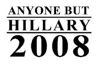 ANYONE BUT HILLARY 2008 logo