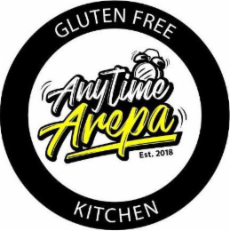 ANYTIME AREPA GLUTEN FREE KITCHEN EST. 2018 logo