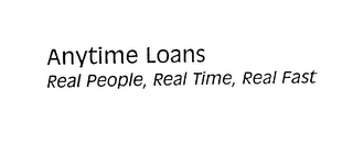 ANYTIME LOANS REAL PEOPLE, REAL TIME, REAL FAST logo