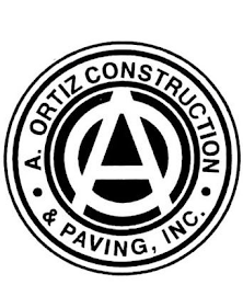 AO · A ORTIZ CONSTRUCTION & PAVING, INC.· logo
