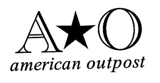 A*O AMERICAN OUTPOST logo