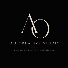 AO CREATIVE STUDIO BRANDING · CONTENT · PARTNERSHIPS logo