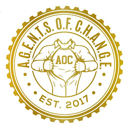 AOC A.G.E.N.T.S. O.F. C.H.A.N.G.E. EST.2017 logo