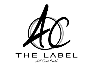 AOC THE LABEL ALL OUT CASH logo
