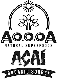 AOOOA NATURAL SUPERFOODS AÇAÍ ORGANIC SORBET logo