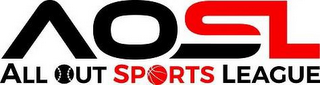 AOSL ALL OUT SPORTS LEAGUE logo