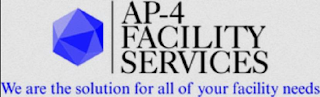 AP-4 FACILITY SERVICES WE ARE THE SOLUTION FOR ALL OF YOUR FACILITY NEEDS logo