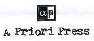 AP A PRIORI PRESS logo