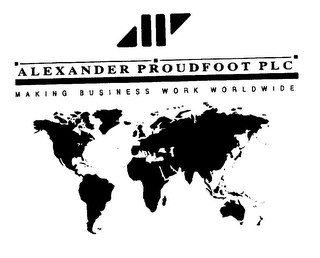AP ALEXANDER PROUDFOOT PLC MAKING BUSINESS WORK WORLDWIDE logo