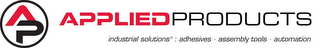 AP APPLIED PRODUCTS INDUSTRIAL SOLUTIONS3: ADHESIVES · ASSEMBLY TOOLS · AUTOMATION logo