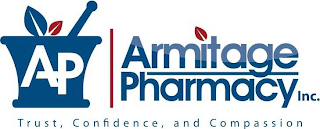 AP ARMITAGE PHARMACY INC. TRUST, CONFIDENCE, AND COMPASSION logo