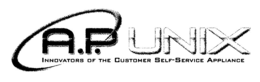 A.P. UNIX INNOVATORS OF THE CUSTOMER SELF-SERVICE APPLIANCE logo