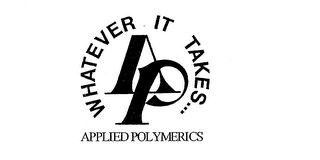 AP WHATEVER IT TAKES...  APPLIED POLYMERICS logo