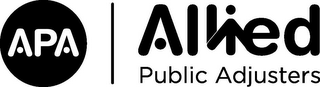 APA ALLIED PUBLIC ADJUSTERS logo
