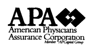 APA AMERICAN PHYSICIANS ASSURANCE CORPORATION MEMBER APCAPITAL GROUP logo