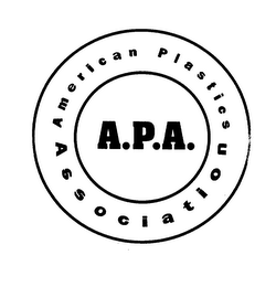 A.P.A. AMERICAN PLASTICS ASSOCIATION logo
