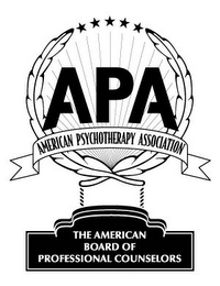 APA AMERICAN PSYCHOTHERAPY ASSOCIATION THE AMERICAN BOARD OF PROFESSIONAL COUNSELORS logo