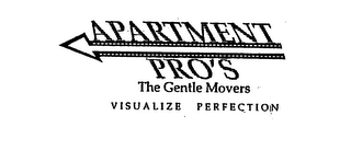 APARTMENT PRO'S THE GENTLE MOVERS VISUALIZE PERFECTION logo