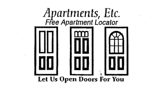 APARTMENTS, ETC.  FREE APARTMENT LOCATOR LET US OPEN DOORS FOR YOU logo