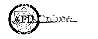 APB ONLINE TO INFORM AND SERVE logo
