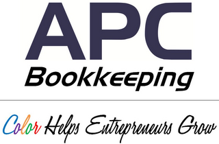 APC BOOKKEEPING COLOR HELPS ENTREPRENEURS GROW logo