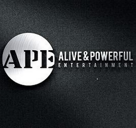 APE ALIVE & POWERFUL ENTERTAINMENT logo