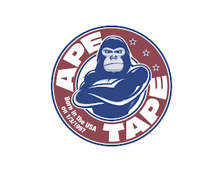 APE TAPE BORN IN THE USA ON 1/3/1997 logo