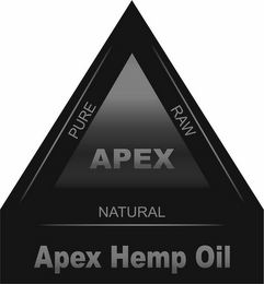 APEX PURE RAW NATURAL APEX HEMP OIL logo