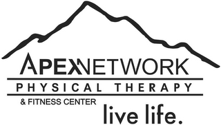APEXNETWORK PHYSICAL THERAPY & FITNESS CENTER LIVE LIFE. logo
