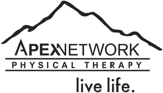 APEXNETWORK PHYSICAL THERAPY LIVE LIFE. logo