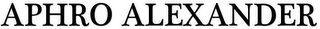 APHRO ALEXANDER logo