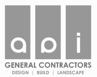 API, GENERAL CONTRACTORS, DESIGN | BUILD | LANDSCAPE logo