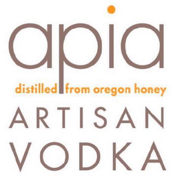 APIA ARTISAN VODKA DISTILLED FROM OREGON HONEY logo